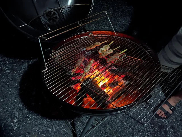 お客様の焼き鳥。優勝です🏆  #ルンルングランピング長瀞