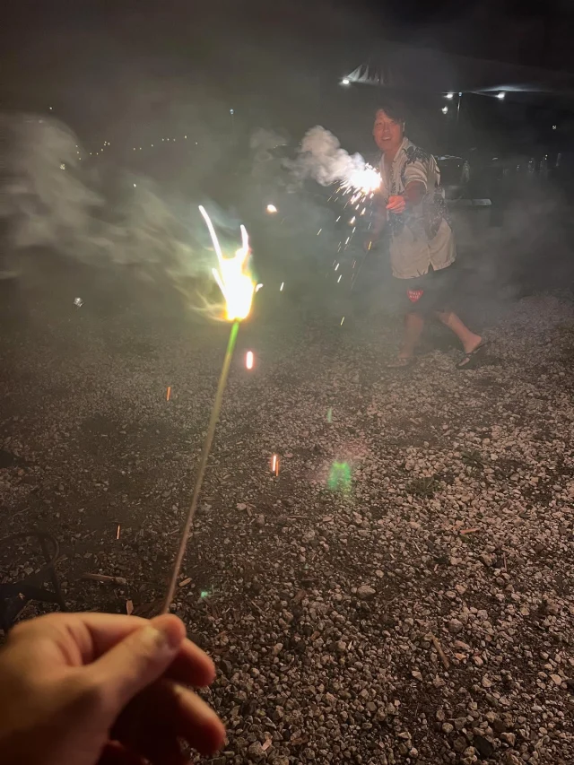 もちろん花火OKです🙆‍♀️#ルンルングランピング長瀞 #長瀞